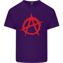 Anarchist Anarchism Logo Symbol Activist Mens Cotton T-Shirt Tee Top Purple