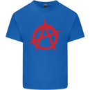 Anarchist Anarchism Logo Symbol Activist Mens Cotton T-Shirt Tee Top Royal Blue