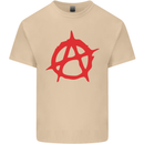 Anarchist Anarchism Logo Symbol Activist Mens Cotton T-Shirt Tee Top Sand