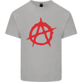 Anarchist Anarchism Logo Symbol Activist Mens Cotton T-Shirt Tee Top Sports Grey