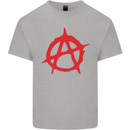 Anarchist Anarchism Logo Symbol Activist Mens Cotton T-Shirt Tee Top Sports Grey