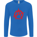 Anarchist Anarchism Logo Symbol Activist Mens Long Sleeve T-Shirt Royal Blue