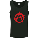 Anarchist Anarchism Logo Symbol Activist Mens Vest Tank Top Black