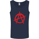 Anarchist Anarchism Logo Symbol Activist Mens Vest Tank Top Navy Blue