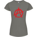 Anarchist Anarchism Logo Symbol Activist Womens Petite Cut T-Shirt Charcoal