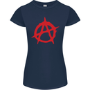 Anarchist Anarchism Logo Symbol Activist Womens Petite Cut T-Shirt Navy Blue