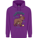 Anatomy of a Apybara Funny Childrens Kids Hoodie Purple