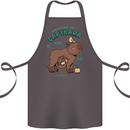 Anatomy of a Apybara Funny Cotton Apron 100% Organic Dark Grey