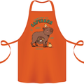 Anatomy of a Apybara Funny Cotton Apron 100% Organic Orange