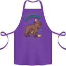 Anatomy of a Apybara Funny Cotton Apron 100% Organic Purple