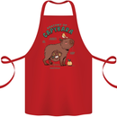Anatomy of a Apybara Funny Cotton Apron 100% Organic Red