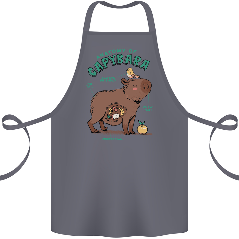 Anatomy of a Apybara Funny Cotton Apron 100% Organic Steel
