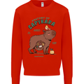 Anatomy of a Apybara Funny Kids Sweatshirt Jumper Bright Red