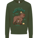 Anatomy of a Apybara Funny Kids Sweatshirt Jumper Forest Green