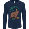 Anatomy of a Apybara Funny Mens Long Sleeve T-Shirt Navy Blue