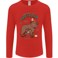 Anatomy of a Apybara Funny Mens Long Sleeve T-Shirt Red