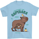 Anatomy of a Apybara Funny Mens T-Shirt 100% Cotton Light Blue