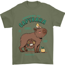 Anatomy of a Apybara Funny Mens T-Shirt 100% Cotton Military Green