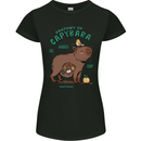 Anatomy of a Apybara Funny Womens Petite Cut T-Shirt Black