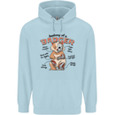Anatomy of a Badger Funny Childrens Kids Hoodie Light Blue