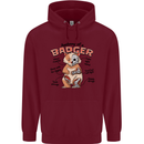 Anatomy of a Badger Funny Childrens Kids Hoodie Maroon