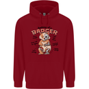 Anatomy of a Badger Funny Childrens Kids Hoodie Red