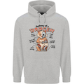 Anatomy of a Badger Funny Childrens Kids Hoodie Sports Grey