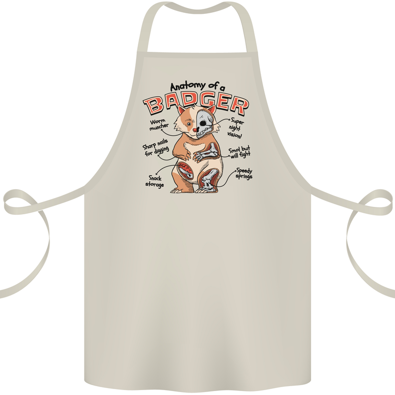 Anatomy of a Badger Funny Cotton Apron 100% Organic Natural