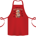 Anatomy of a Badger Funny Cotton Apron 100% Organic Red