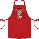 Anatomy of a Badger Funny Cotton Apron 100% Organic Red
