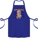 Anatomy of a Badger Funny Cotton Apron 100% Organic Royal Blue