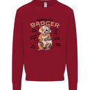 Anatomy of a Badger Funny Kids Sweatshirt Jumper Red