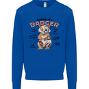 Anatomy of a Badger Funny Kids Sweatshirt Jumper Royal Blue