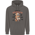 Anatomy of a Badger Funny Mens 80% Cotton Hoodie Charcoal