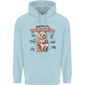 Anatomy of a Badger Funny Mens 80% Cotton Hoodie Light Blue
