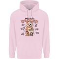 Anatomy of a Badger Funny Mens 80% Cotton Hoodie Light Pink
