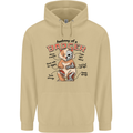 Anatomy of a Badger Funny Mens 80% Cotton Hoodie Sand