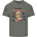 Anatomy of a Badger Funny Mens Cotton T-Shirt Tee Top Charcoal