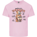 Anatomy of a Badger Funny Mens Cotton T-Shirt Tee Top Light Pink