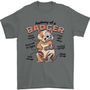 Anatomy of a Badger Funny Mens T-Shirt 100% Cotton Charcoal