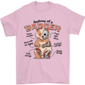 Anatomy of a Badger Funny Mens T-Shirt 100% Cotton Light Pink