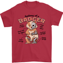 Anatomy of a Badger Funny Mens T-Shirt 100% Cotton Red