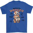 Anatomy of a Badger Funny Mens T-Shirt 100% Cotton Royal Blue