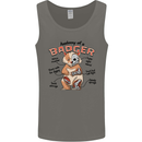 Anatomy of a Badger Funny Mens Vest Tank Top Charcoal