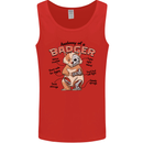 Anatomy of a Badger Funny Mens Vest Tank Top Red