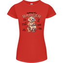 Anatomy of a Badger Funny Womens Petite Cut T-Shirt Red