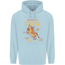 Anatomy of a Cow Funny Childrens Kids Hoodie Light Blue