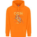 Anatomy of a Cow Funny Childrens Kids Hoodie Orange