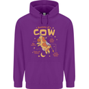 Anatomy of a Cow Funny Childrens Kids Hoodie Purple