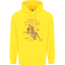 Anatomy of a Cow Funny Childrens Kids Hoodie Yellow